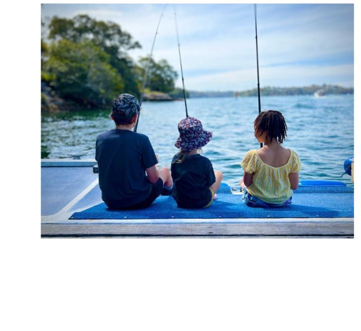 Children spending time together on a boat